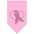 Unconditional Love Pink Ribbon Rhinestone Bandana Light Pink Large UN802797